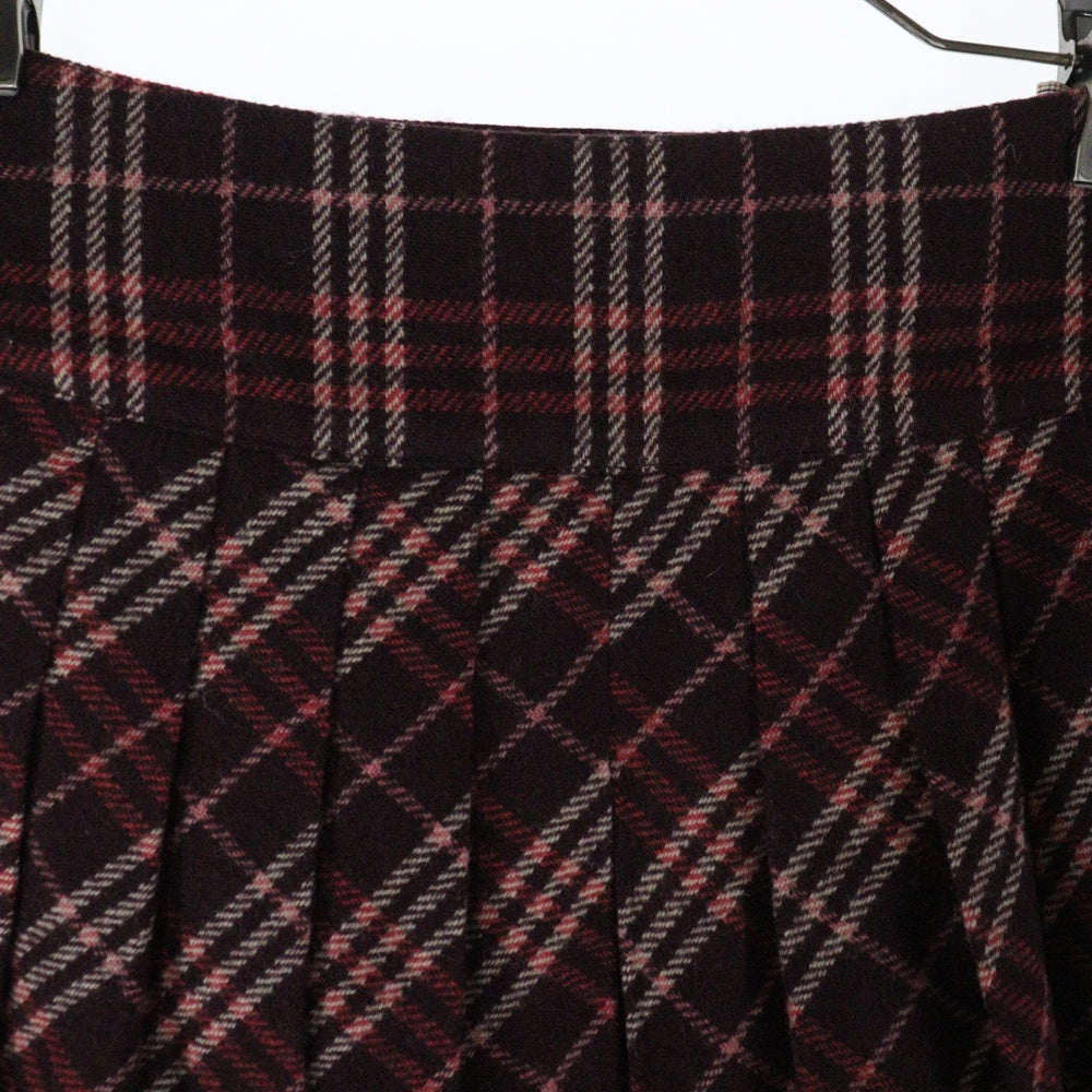 BURBERRY BLUE LABEL(バーバリーブルーレーベル) チェック柄 スカート バーガンディ