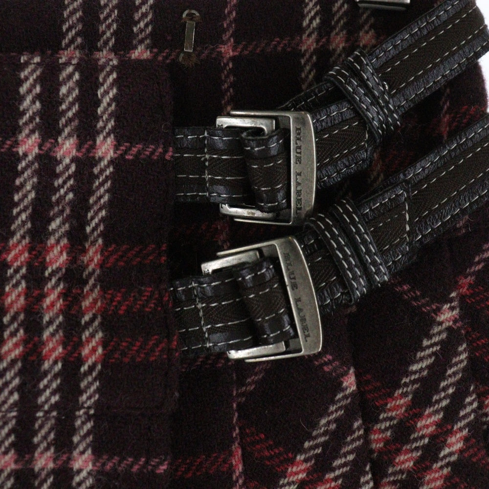 BURBERRY BLUE LABEL(バーバリーブルーレーベル) チェック柄 スカート バーガンディ