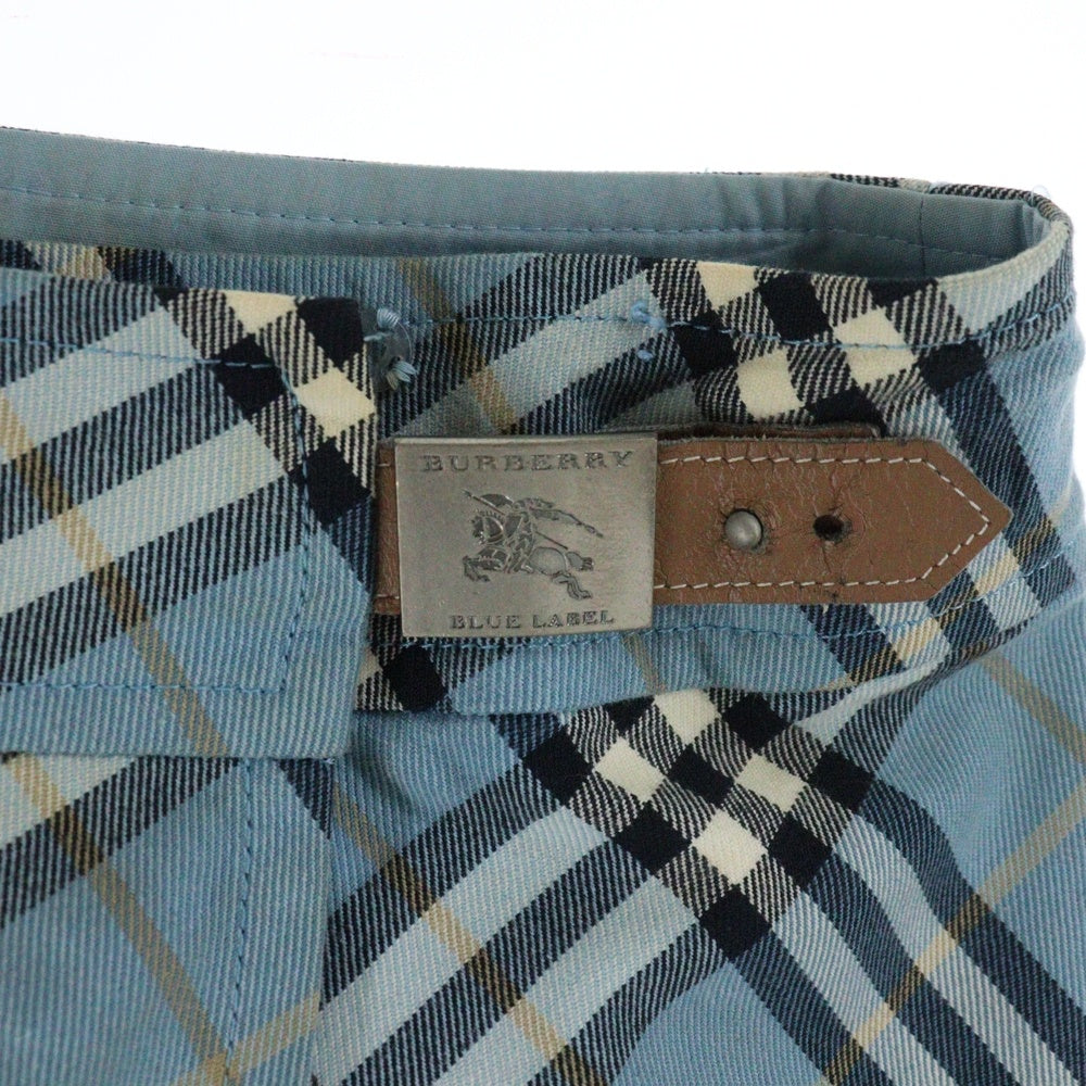 BURBERRY BLUE LABEL(バーバリーブルーレーベル) チェック柄 スカート ブルー