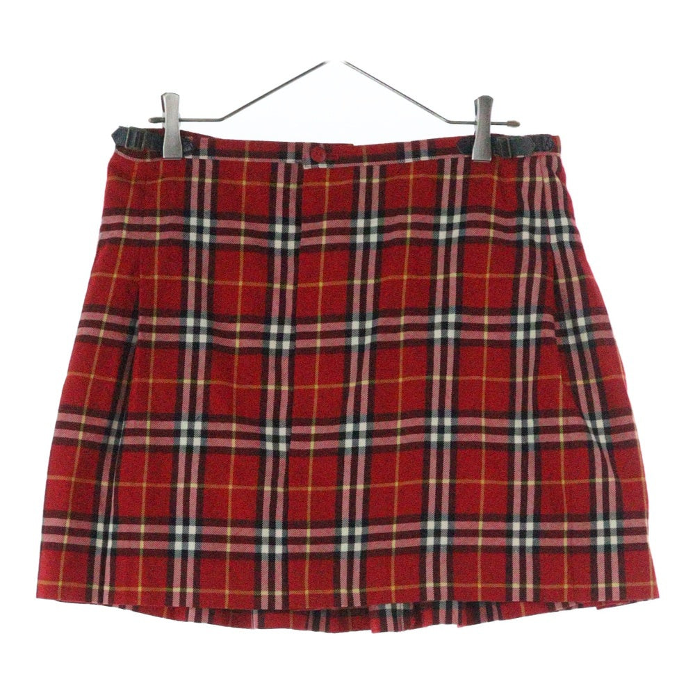 BURBERRY BLUE LABEL(バーバリーブルーレーベル) チェック柄 スカート レッド