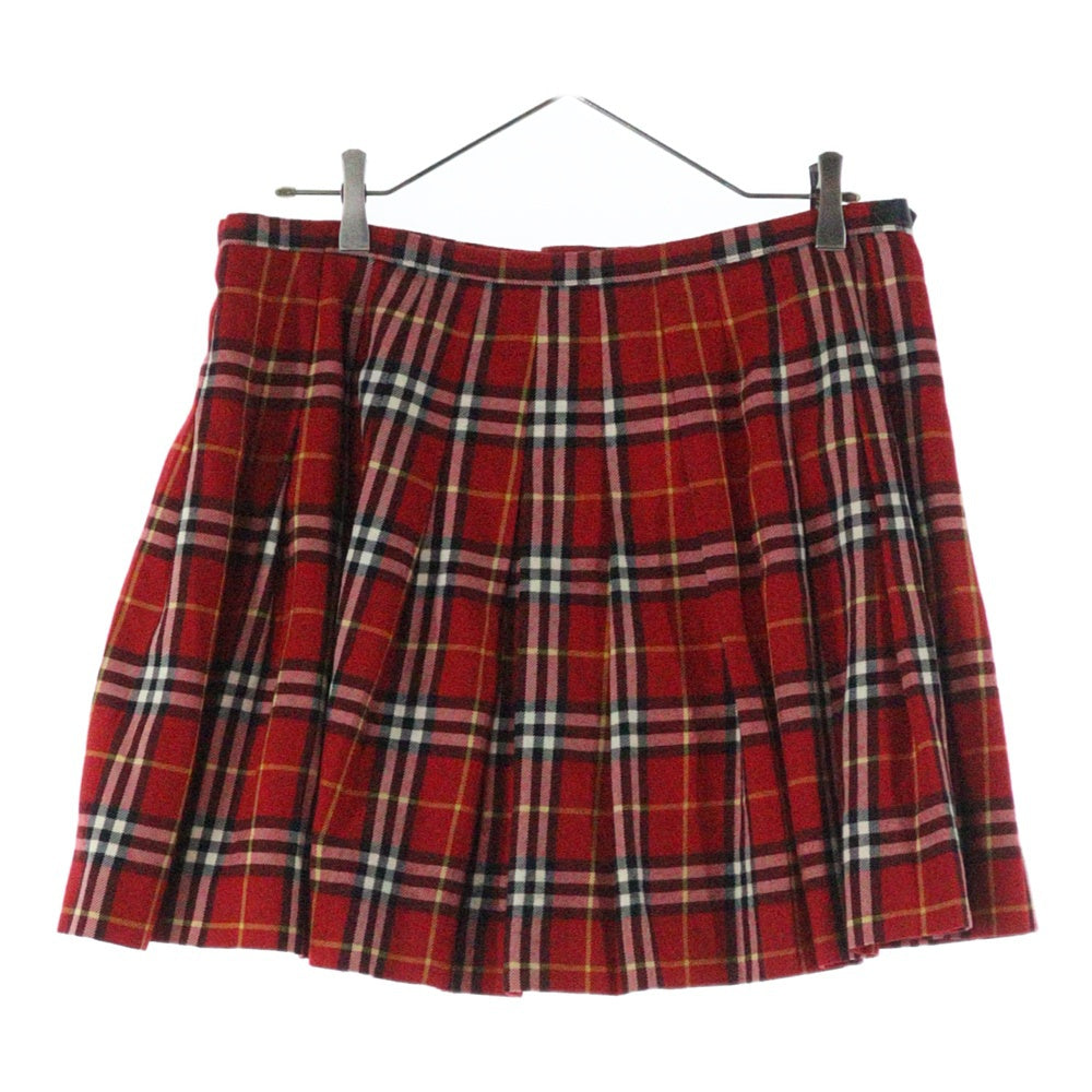 BURBERRY BLUE LABEL(バーバリーブルーレーベル) チェック柄 スカート レッド