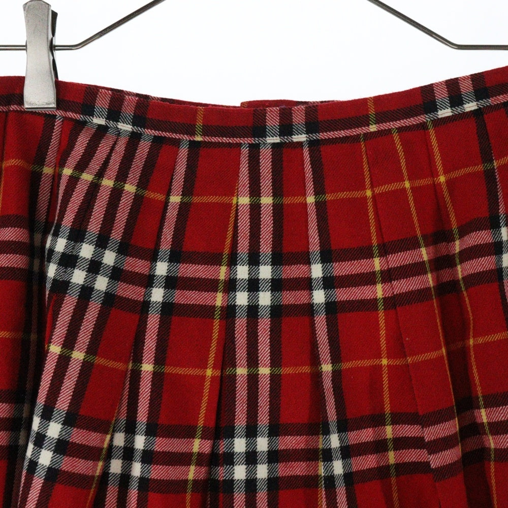 BURBERRY BLUE LABEL(バーバリーブルーレーベル) チェック柄 スカート レッド