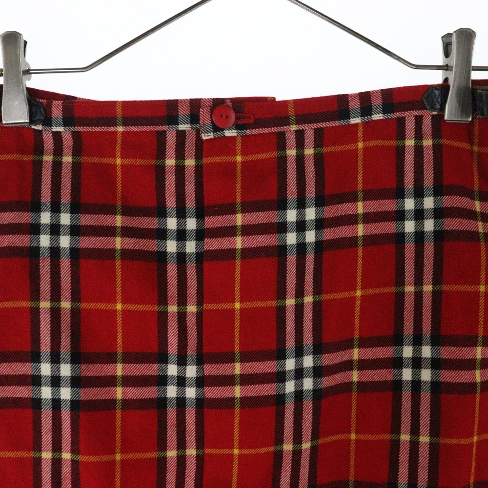 BURBERRY BLUE LABEL(バーバリーブルーレーベル) チェック柄 スカート レッド
