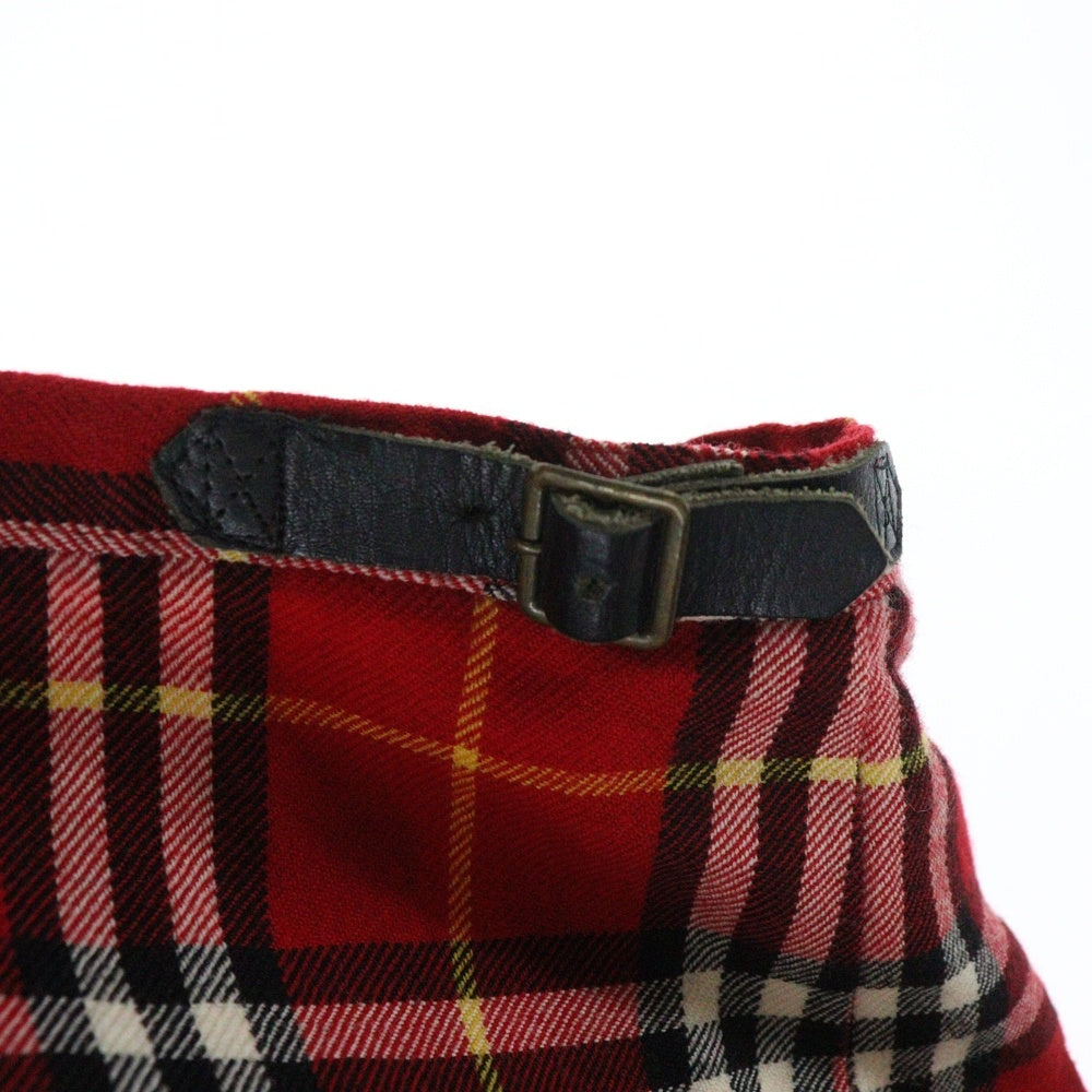 BURBERRY BLUE LABEL(バーバリーブルーレーベル) チェック柄 スカート レッド
