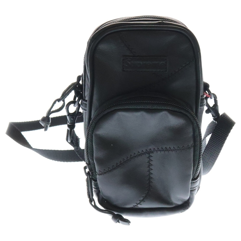 SUPREME(シュプリーム) 19AW Patchwork Leather Shoulder Bag パッチワーク レザー ショルダーバッグ ブラック
