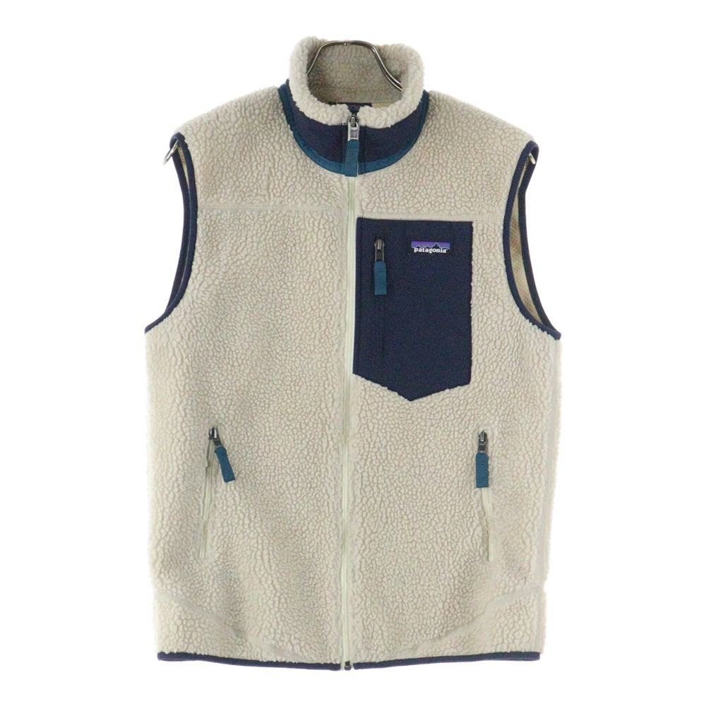 PATAGONIA(パタゴニア) Classic Retro-X Vest ジップアップ ノースリーブ フリースベスト アイボリー 23048FA19