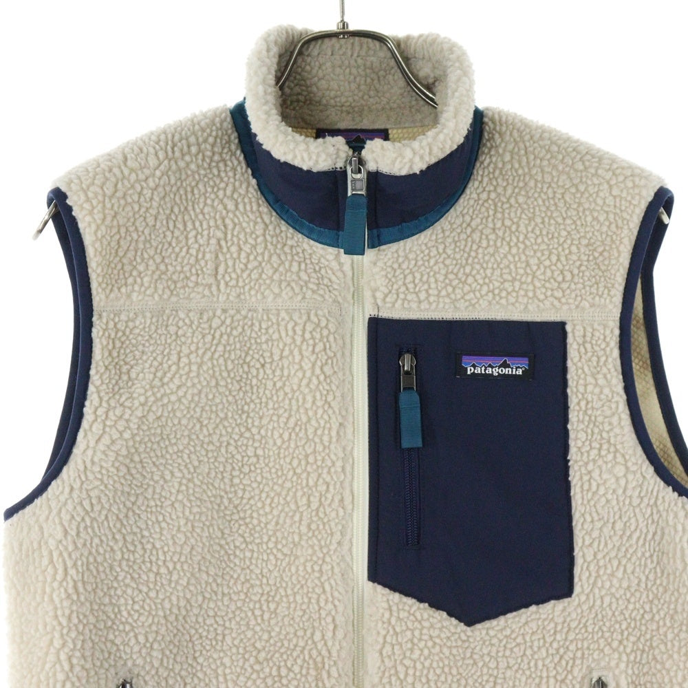 PATAGONIA(パタゴニア) Classic Retro-X Vest ジップアップ ノースリーブ フリースベスト アイボリー 23048FA19