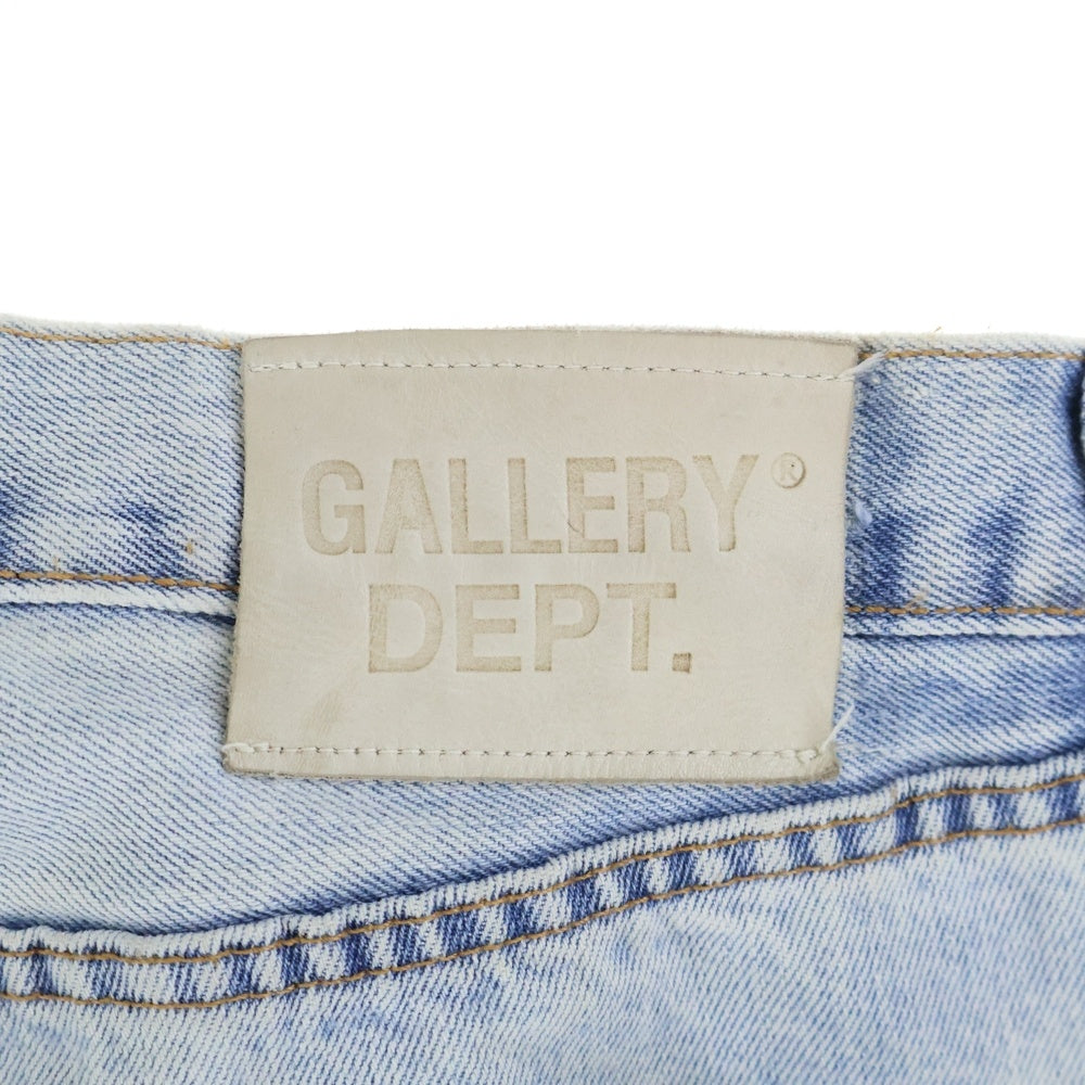 GALLERY DEPT.(ギャラリーデプト) 90210 La Flare Jeans ラ フレア 再構築デニムボタンフライ ダメージ加工フレアロングデニムパンツ インディゴブルー