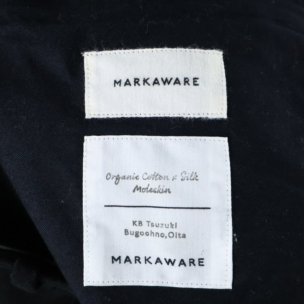 MARKAWARE(マーカウェア) PLEAT FRONT PEGTOP タック スラックスパンツ ブラック A20C-05PT01C