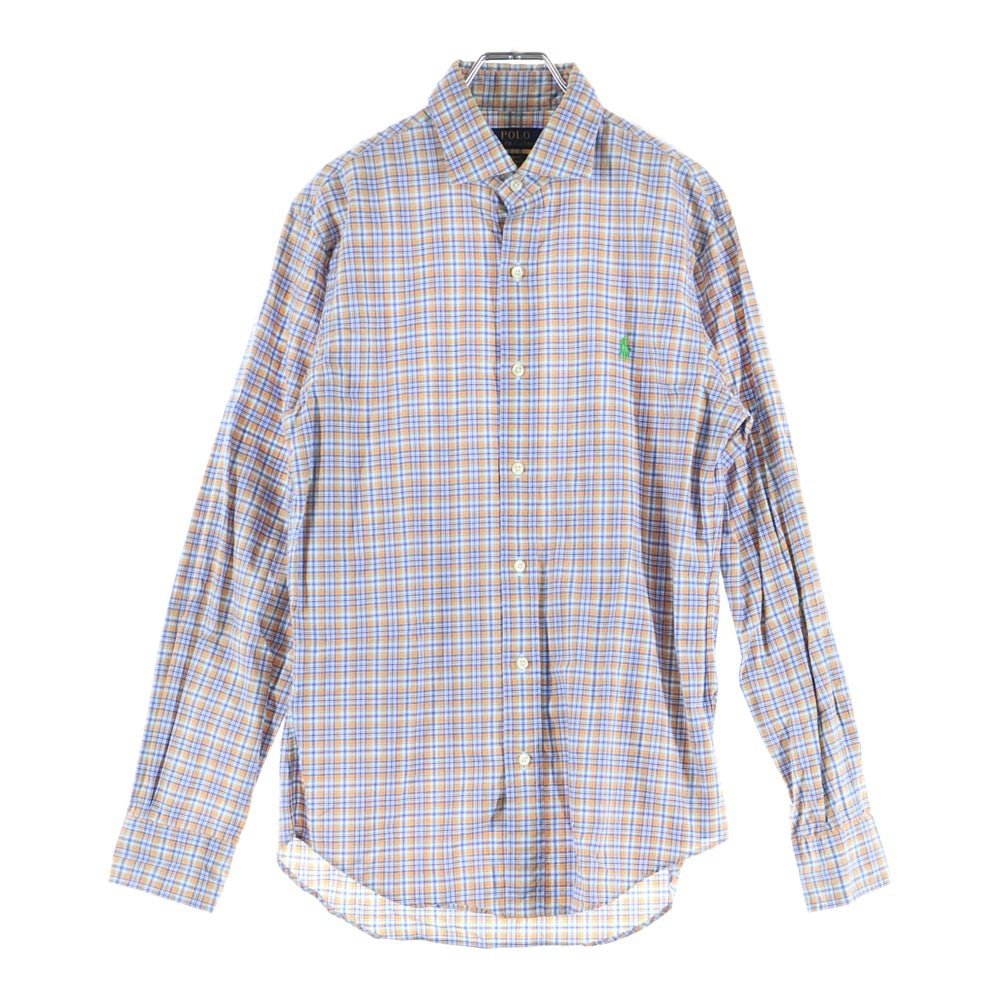 POLO RALPH LAUREN(ポロラルフローレン) チェック柄 長袖シャツ ブルー/オレンジ