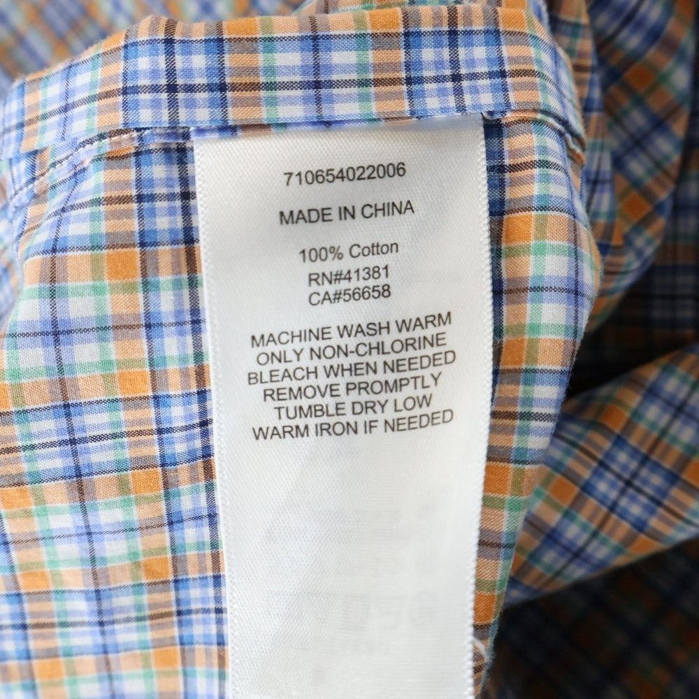POLO RALPH LAUREN(ポロラルフローレン) チェック柄 長袖シャツ ブルー/オレンジ