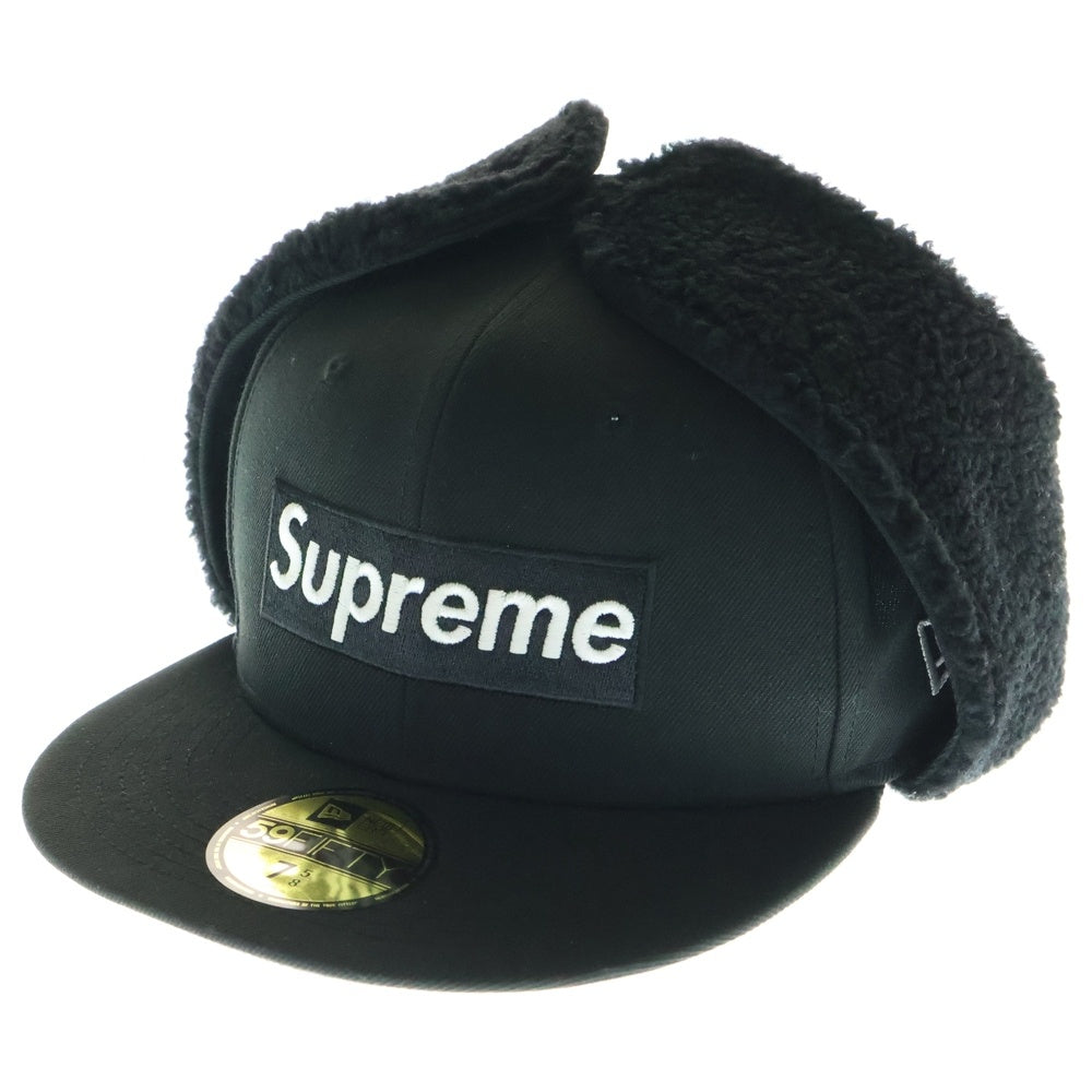 SUPREME(シュプリーム) 21AW ×NEW ERA Box Logo Flight Cap ニューエラ ボックスロゴ フライトキャップ ブラック