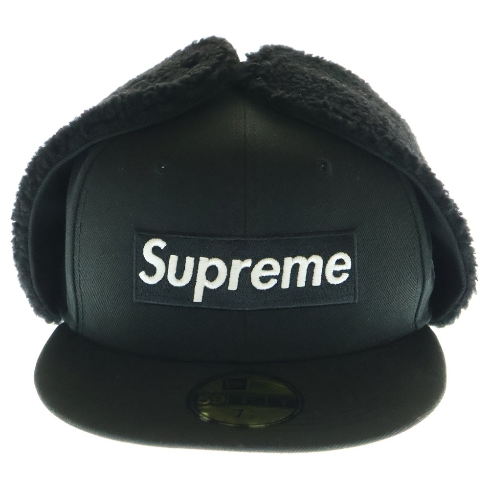 SUPREME(シュプリーム) 21AW ×NEW ERA Box Logo Flight Cap ニューエラ ボックスロゴ フライトキャップ ブラック