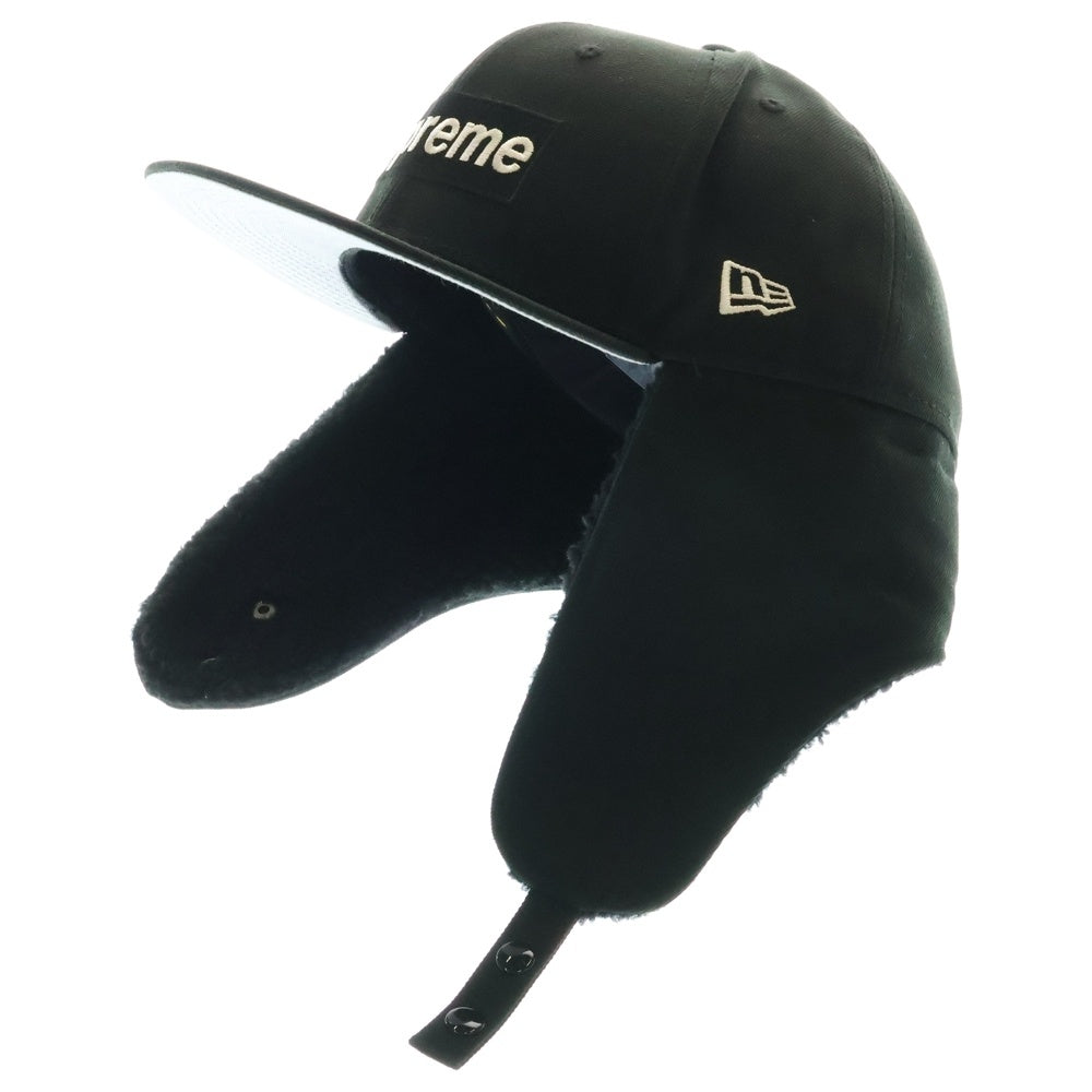 SUPREME(シュプリーム) 21AW ×NEW ERA Box Logo Flight Cap ニューエラ ボックスロゴ フライトキャップ ブラック