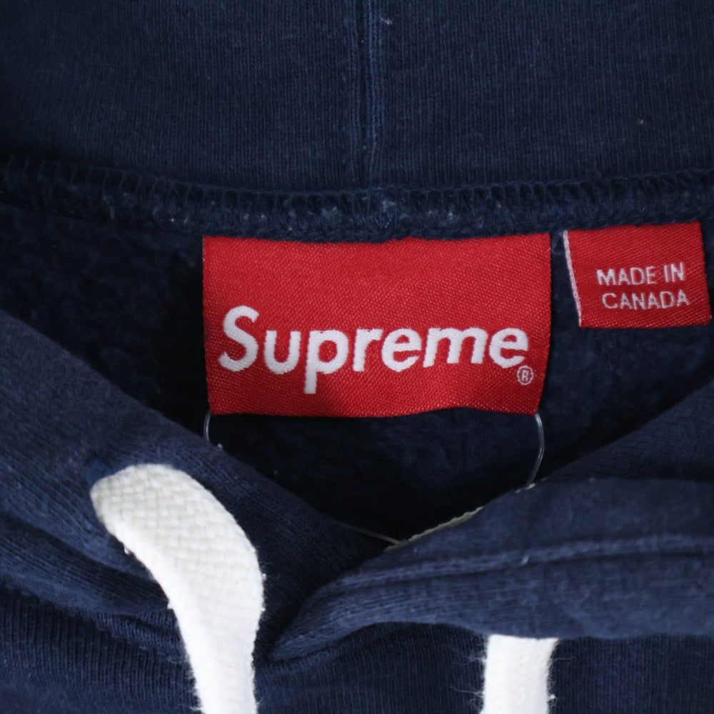 SUPREME(シュプリーム) 23AW Small Box Drawcord Hooded Sweatshirt スモールボックスロゴ スウェット プルオーバーパーカー ネイビー