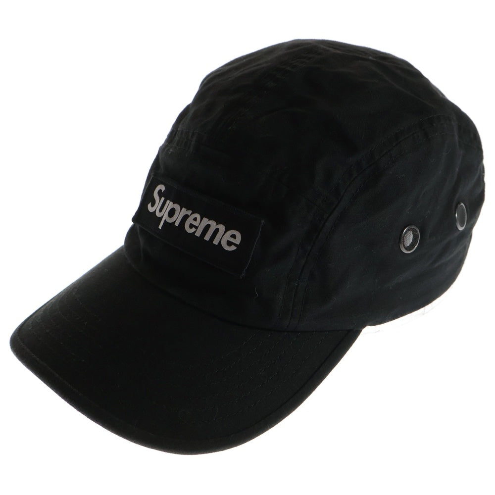 SUPREME(シュプリーム) 21SS Military Camp Cap ミリタリー ボックスロゴ キャンプキャップ 帽子 ブラック