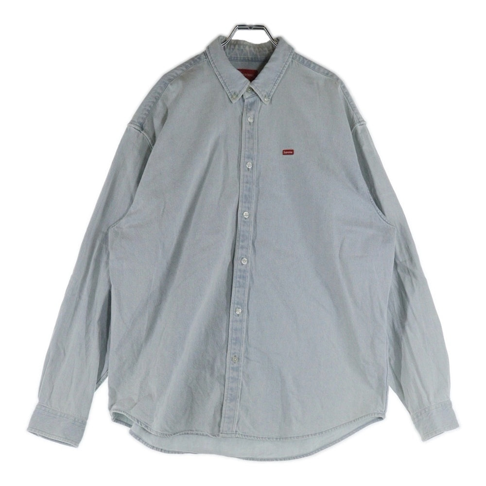 SUPREME(シュプリーム) 24SS Small Box Shirt Washed Denim スモールボックスロゴ ウォッシュドデニム 長袖シャツ ジャケット インディゴ