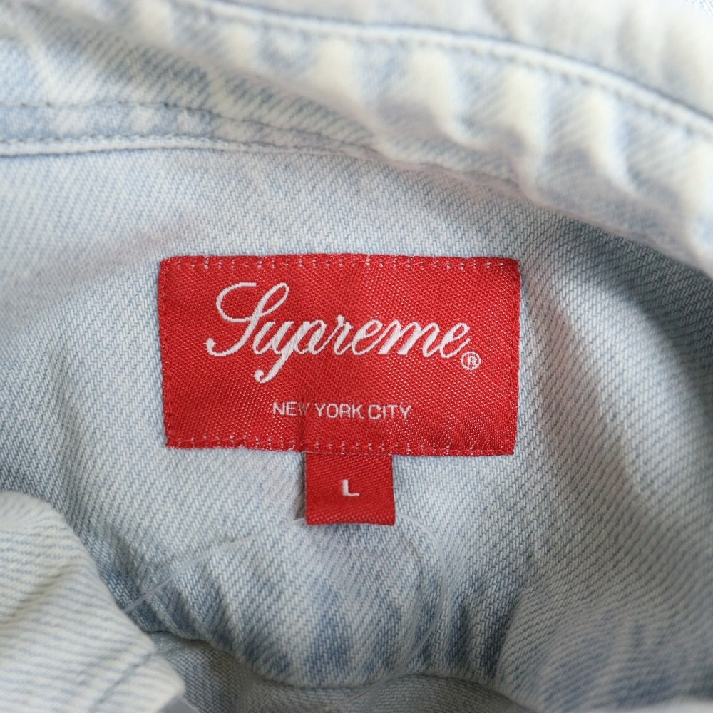 SUPREME(シュプリーム) 24SS Small Box Shirt Washed Denim スモールボックスロゴ ウォッシュドデニム 長袖シャツ ジャケット インディゴ
