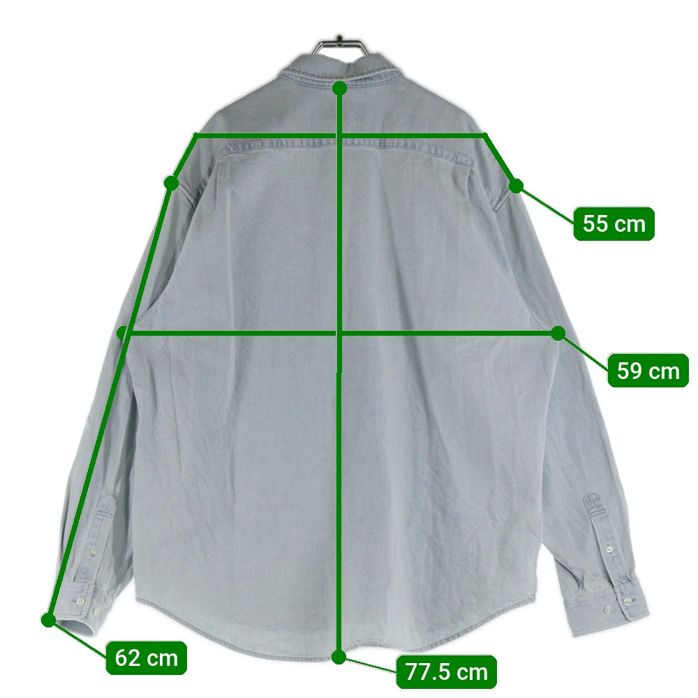 SUPREME(シュプリーム) 24SS Small Box Shirt Washed Denim スモールボックスロゴ ウォッシュドデニム 長袖シャツ ジャケット インディゴ