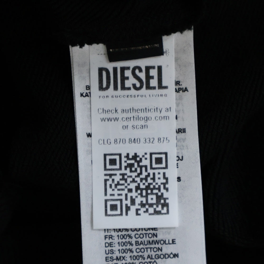 DIESEL(ディーゼル) S-GINNI-ZIP-OD ロゴプレート ジップアップジャケット ブラック A11439