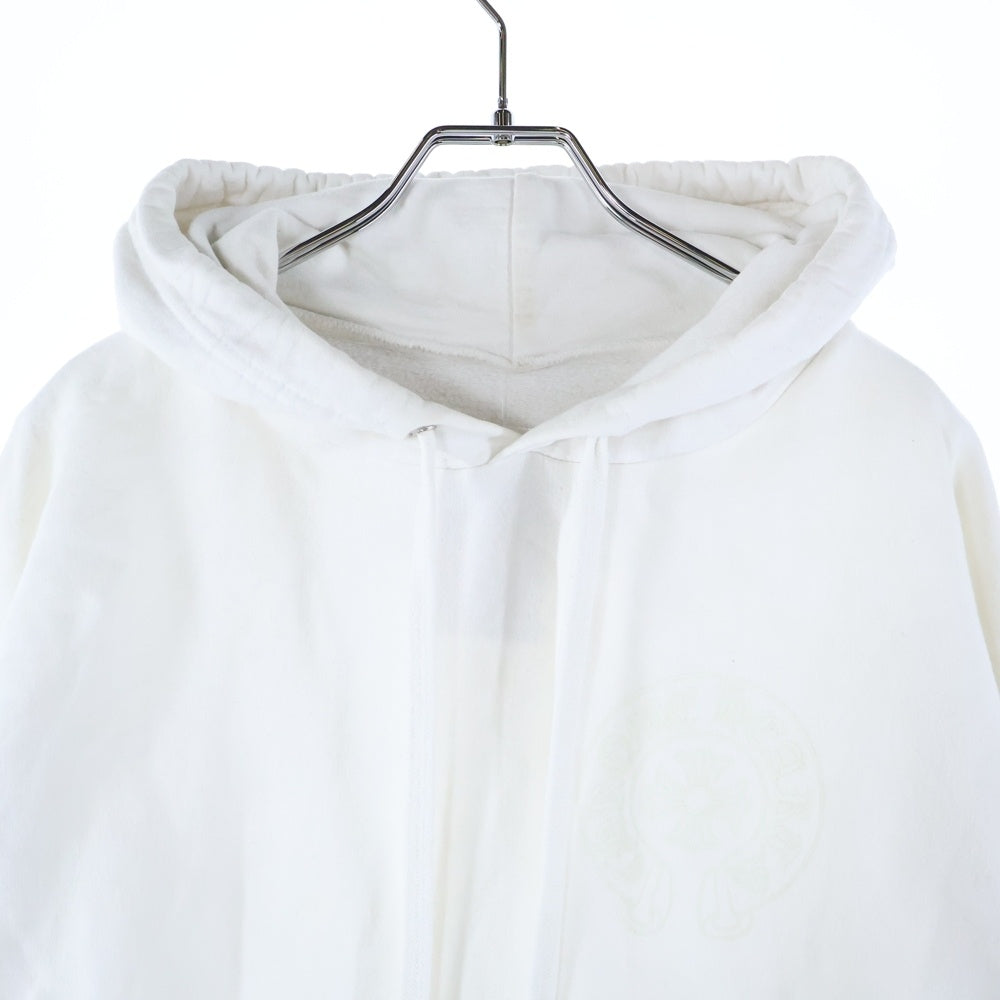CHROME HEARTS(クロムハーツ) WWW.CHROMEHEARTS.COM HOODIE オンライン限定ホースシューバックプリントプルオーバーパーカー ホワイト