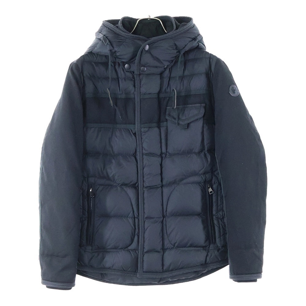 MONCLER(モンクレール) 18AW RYAN GIUBBOTTO 素材切替 フーディ ジップアップダウンジャケット ブラック D20914139285