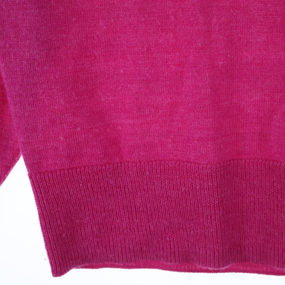 NEWYORKER(ニューヨーカー) Vネック ウール長袖カーディガン ピンク 11-51-9520