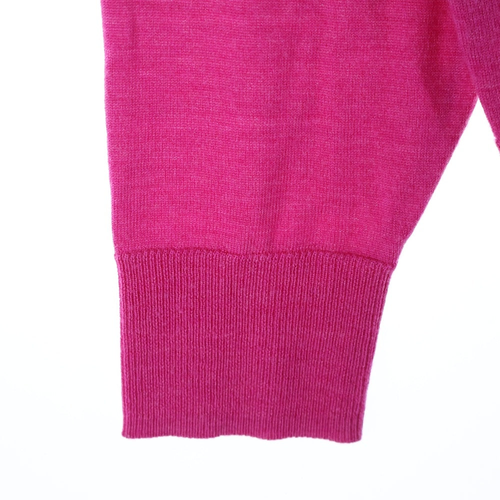 NEWYORKER(ニューヨーカー) Vネック ウール長袖カーディガン ピンク 11-51-9520