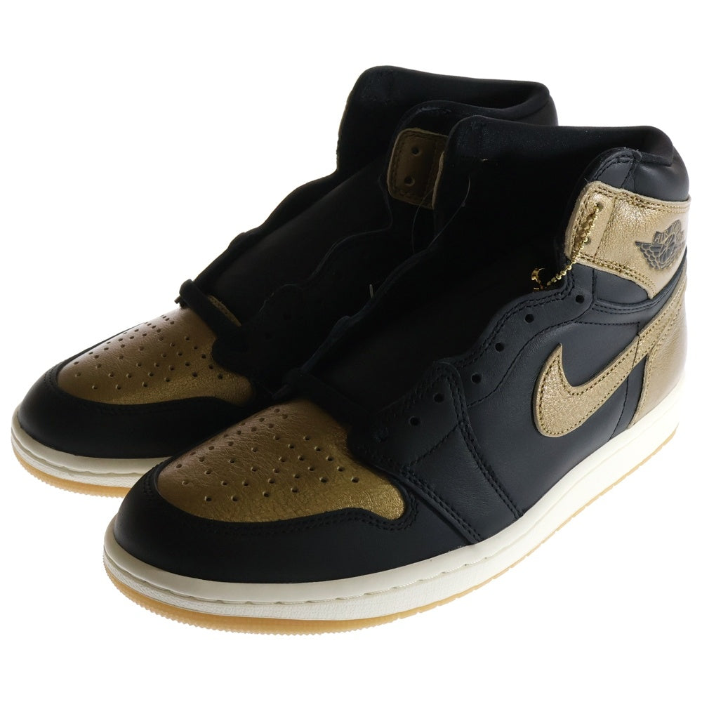 NIKE(ナイキ) AIR JORDAN 1 RETRO HIGH OG BLACK AND GOLD エアジョーダン1 ハイカットスニーカー ブラック/ゴールド US9.5/27.5cm DZ5485-071