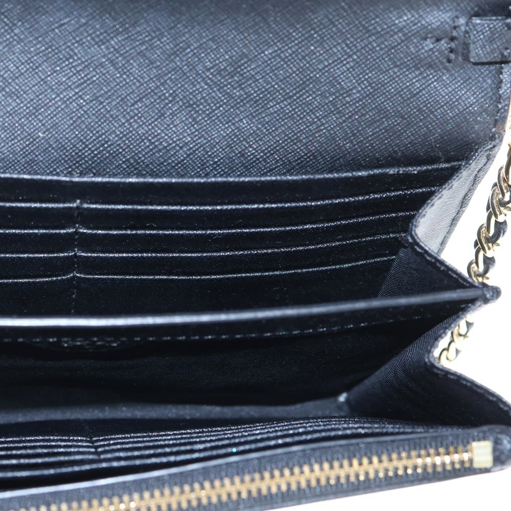 TORY BURCH(トリー バーチ) ダブルT チェーン ショルダーバッグ レザー ブラック