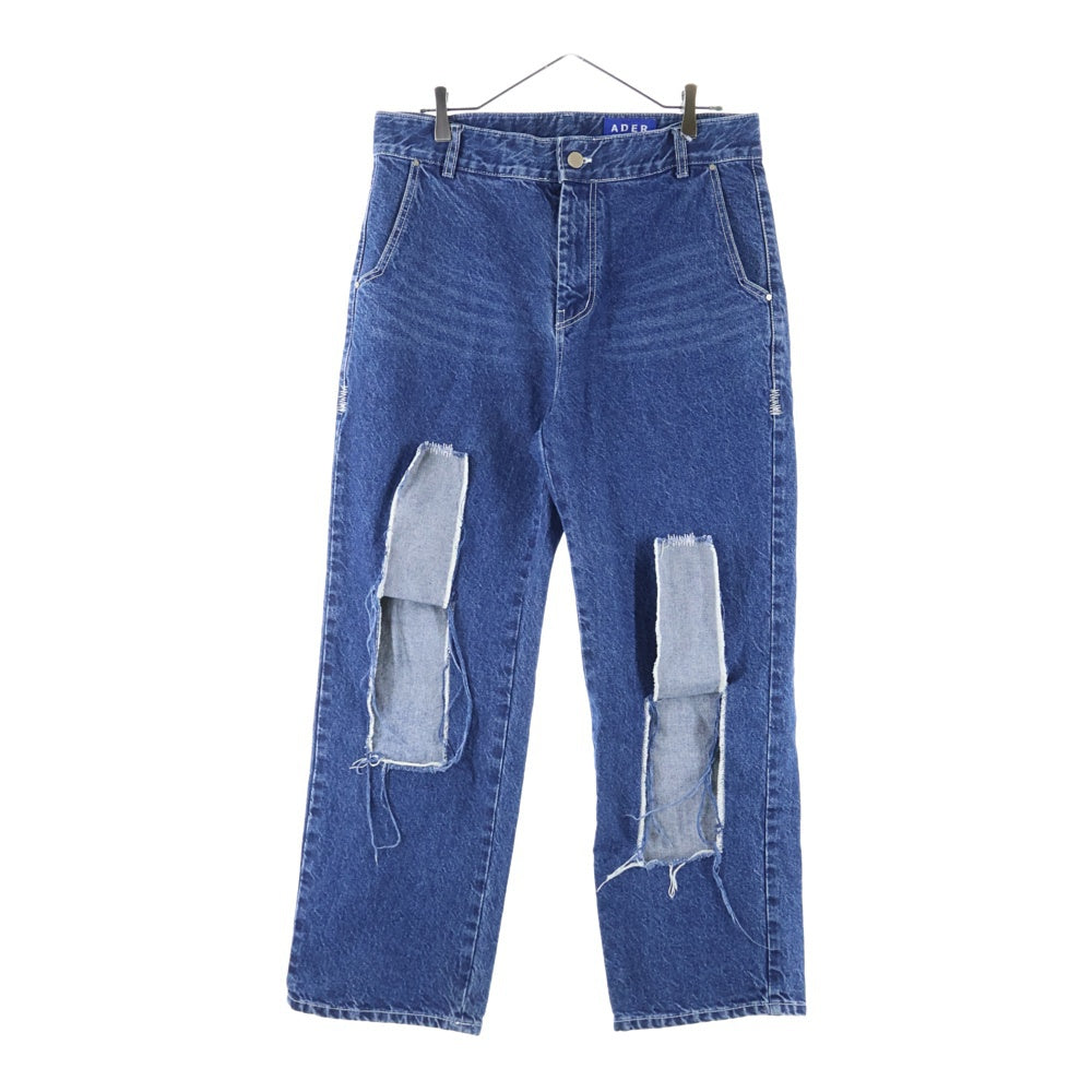 ADER ERROR(アーダーエラー) 18AW 切りっぱなし デニムパンツ インディゴ