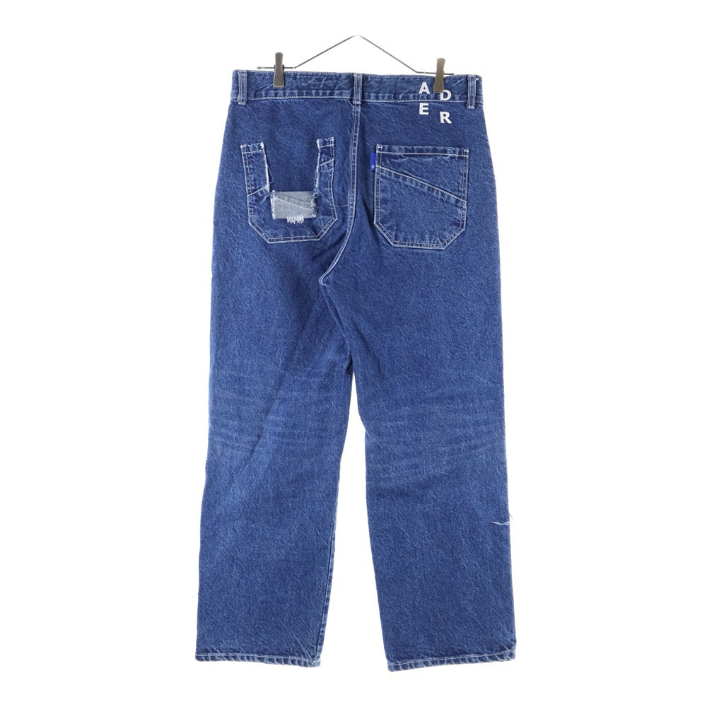 ADER ERROR(アーダーエラー) 18AW 切りっぱなし デニムパンツ インディゴ