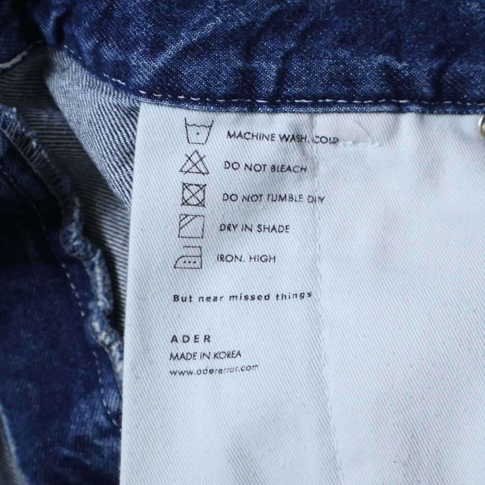 ADER ERROR(アーダーエラー) 18AW 切りっぱなし デニムパンツ インディゴ