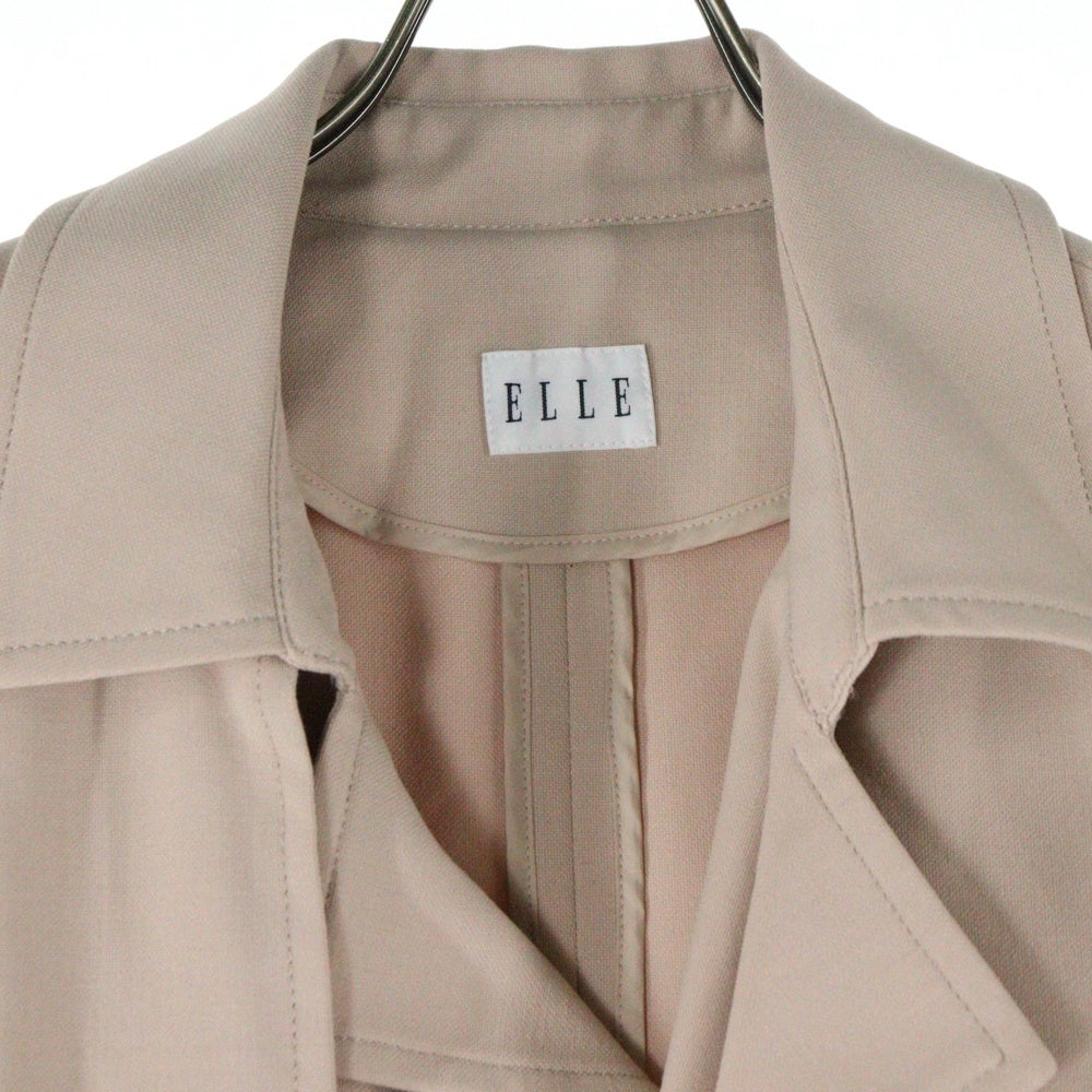 NO BRAND(ノーブランド) ELLE スプリング コート ボタンレス ピンク