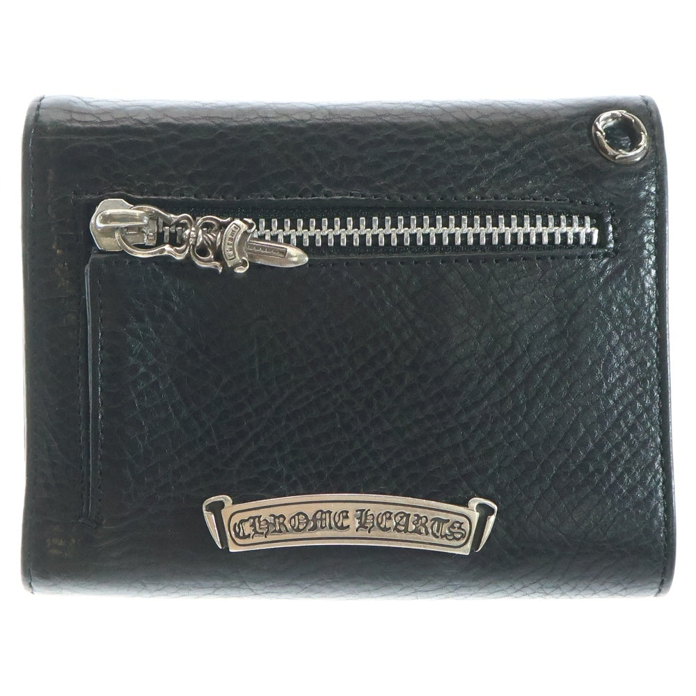 CHROME HEARTS(クロムハーツ) WAVE MINI ウェーブミニ レザーウォレット 財布 ブラック BCA373