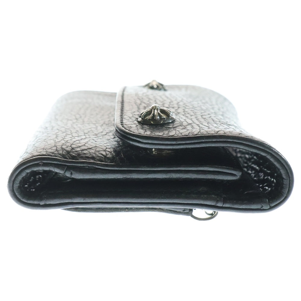 CHROME HEARTS(クロムハーツ) WAVE MINI ウェーブミニ レザーウォレット 財布 ブラック BCA373