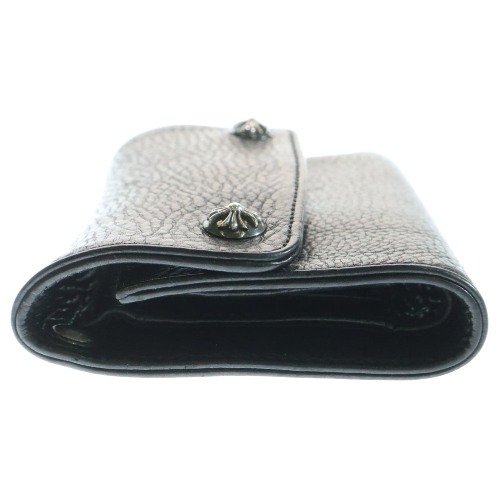 CHROME HEARTS(クロムハーツ) WAVE MINI ウェーブミニ レザーウォレット 財布 ブラック BCA373