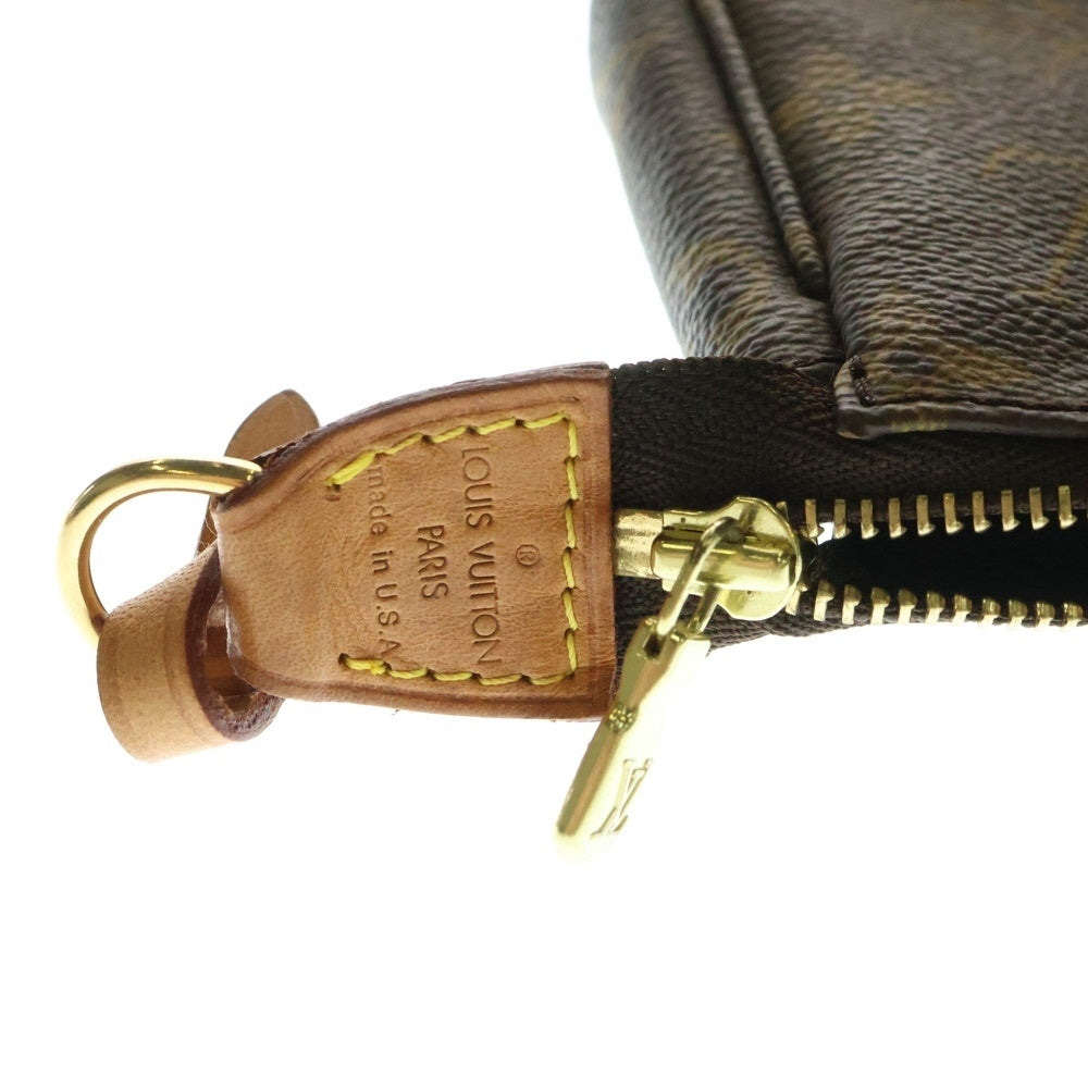 LOUIS VUITTON(ルイヴィトン) ポシェットアクセソワール モノグラム PVC レザー アクセサリーポーチ ハンドバッグ ゴールド金具 ブラウン
