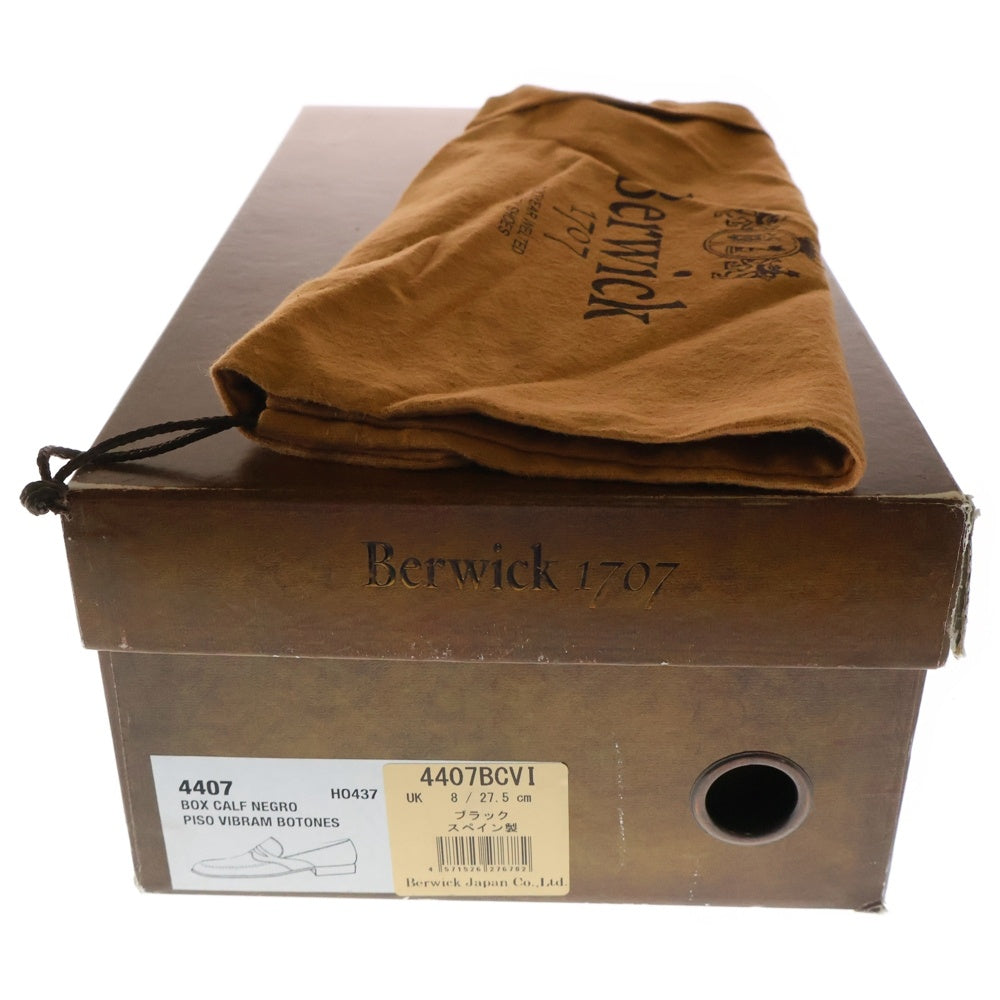 Berwick1707(バーウィック1707) レザーローファー シューズ ブラック 4407BCVI