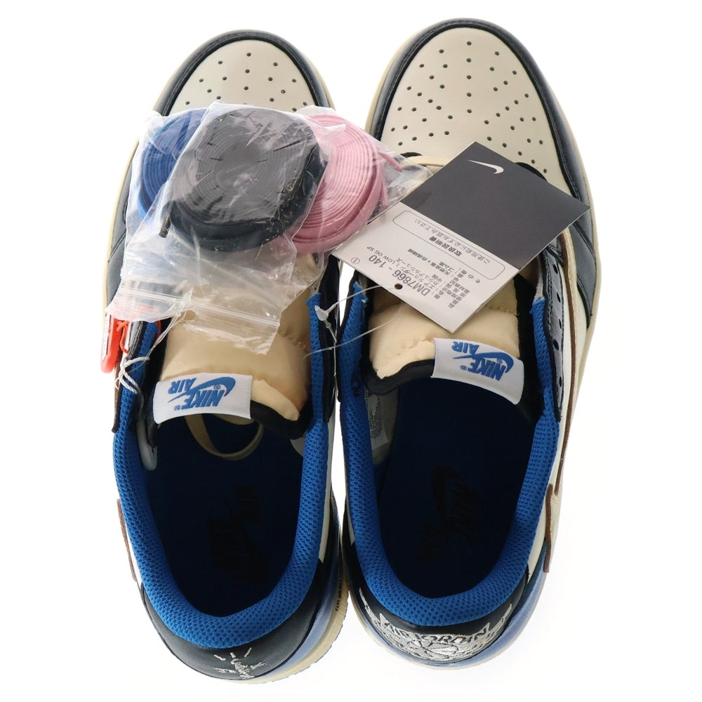 NIKE(ナイキ) ×TRAVIS SCOTT FRAGMENT DESIGN AIR JORDAN 1 LOW OG SP DM7866-140 トラヴィススコット フラグメント エアジョーダン1 ローカットスニーカーブルー US8/26cm