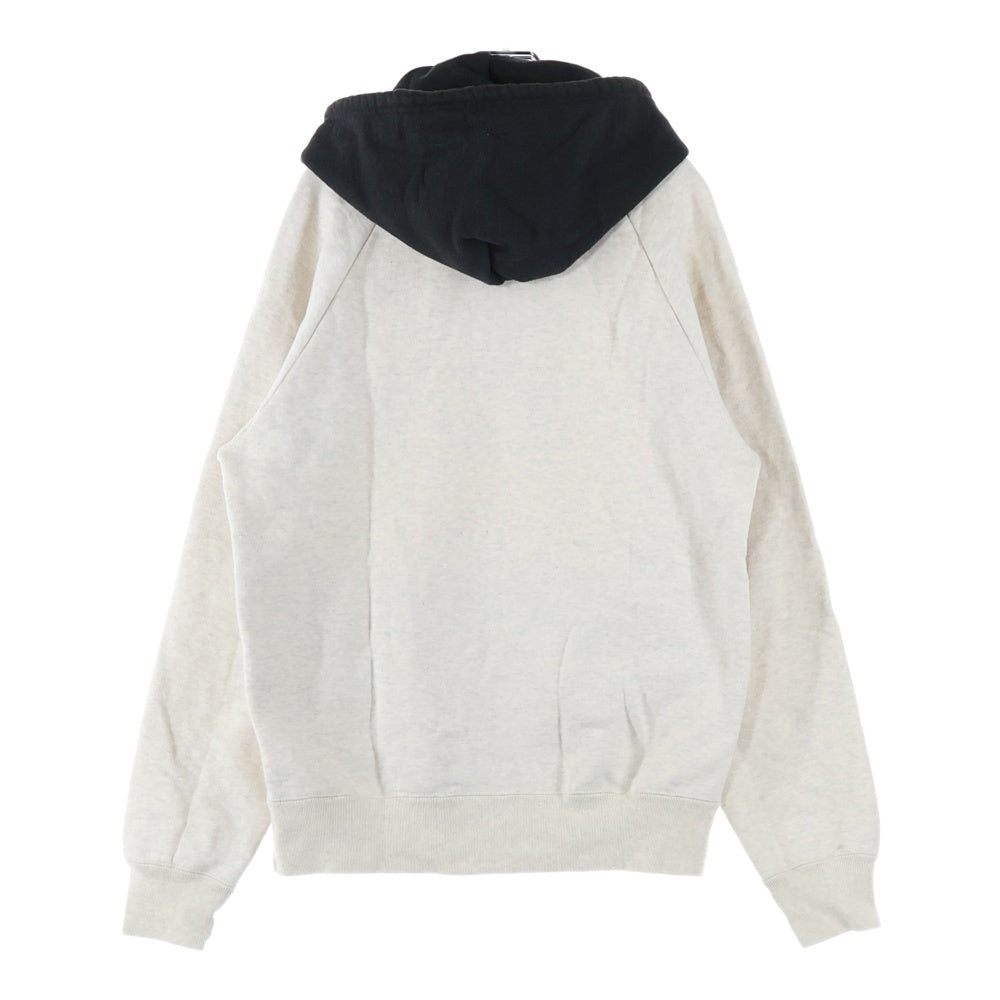 WACKO MARIA(ワコマリア) TWO-TONE WASHED HEAVY WEIGHT PULLOVER HOODED SWEAT SHIRT フーディ プルオーバーパーカー アイボリー/ブラック