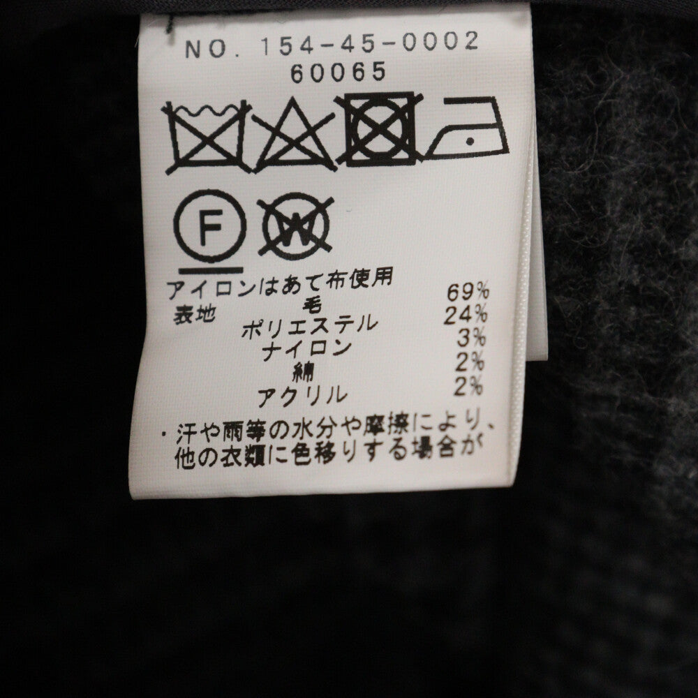 SHIPS(シップス) ウール混 ボタンアップ ワークコート ブラック 154-45-0002