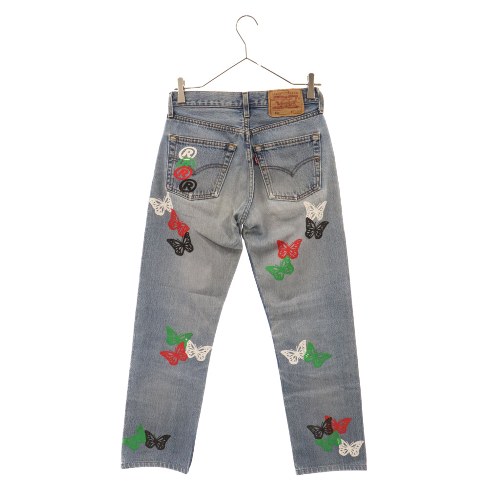 About Dreams(アバウトドリームズ) Butterfly Denim バタフライペイント リメイクデニムパンツ インディゴ