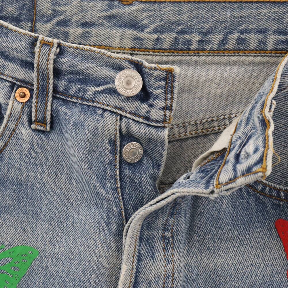 About Dreams(アバウトドリームズ) Butterfly Denim バタフライペイント リメイクデニムパンツ インディゴ