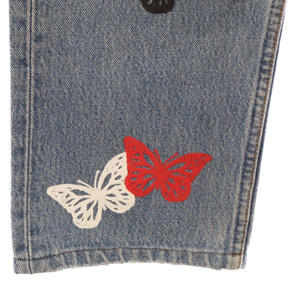 About Dreams(アバウトドリームズ) Butterfly Denim バタフライペイント リメイクデニムパンツ インディゴ