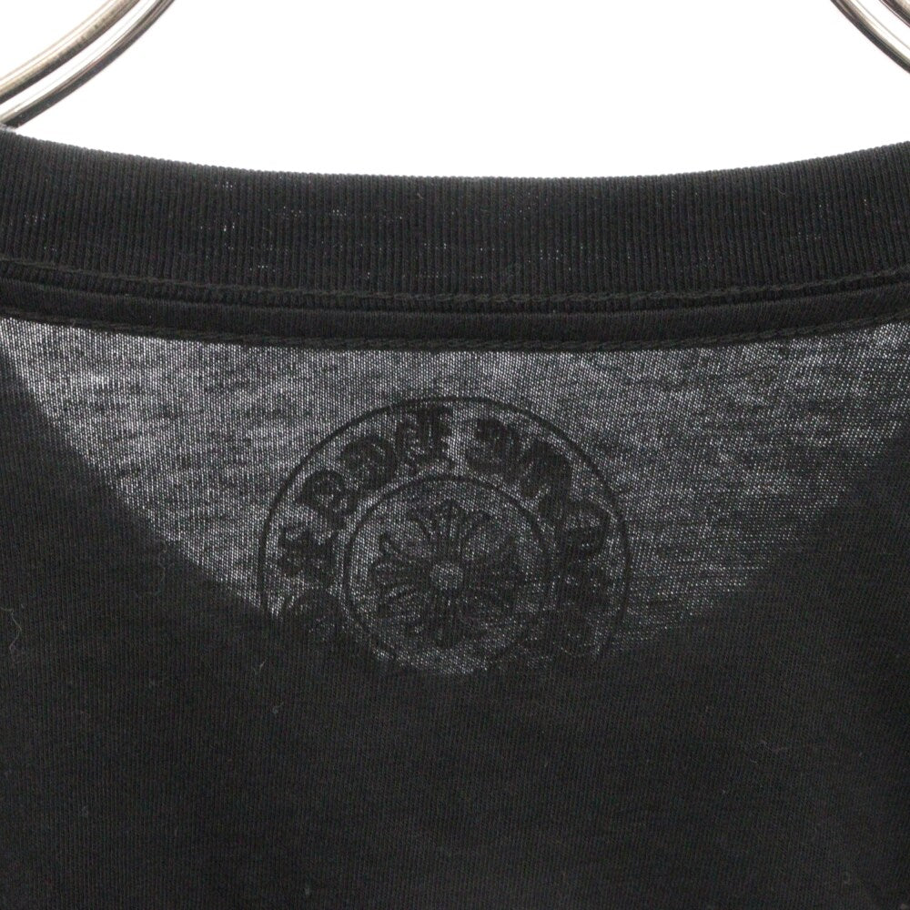 CHROME HEARTS(クロムハーツ) Neck Logo L/S TEE ネックロゴ ホースシュー プリント 長袖Tシャツ カットソー ブラック