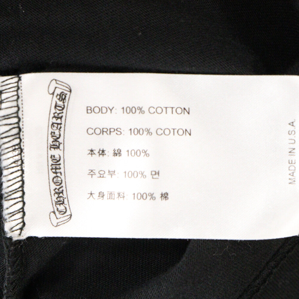 CHROME HEARTS(クロムハーツ) Neck Logo L/S TEE ネックロゴ ホースシュー プリント 長袖Tシャツ カットソー ブラック