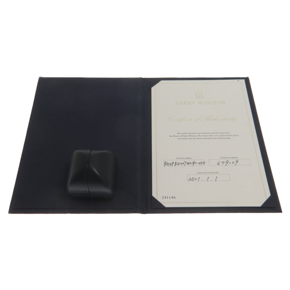 HARRY WINSTON(ハリーウィンストン) ラウンドカット マイクロパヴェダイヤ リング pt950 0.57ct プラチナ