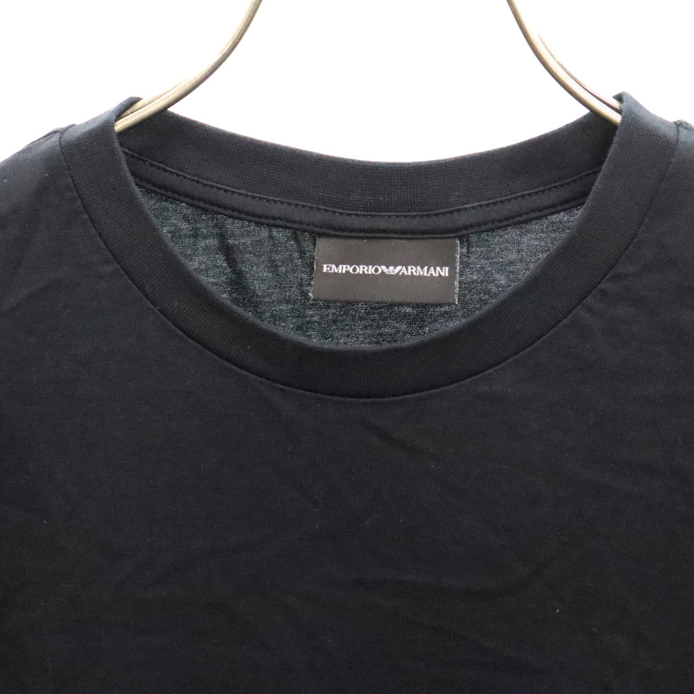 EMPORIO ARMANI(エンポリオアルマーニ) Front Logo Print S/S Tee フロントロゴ プリント 半袖Tシャツ ブラック