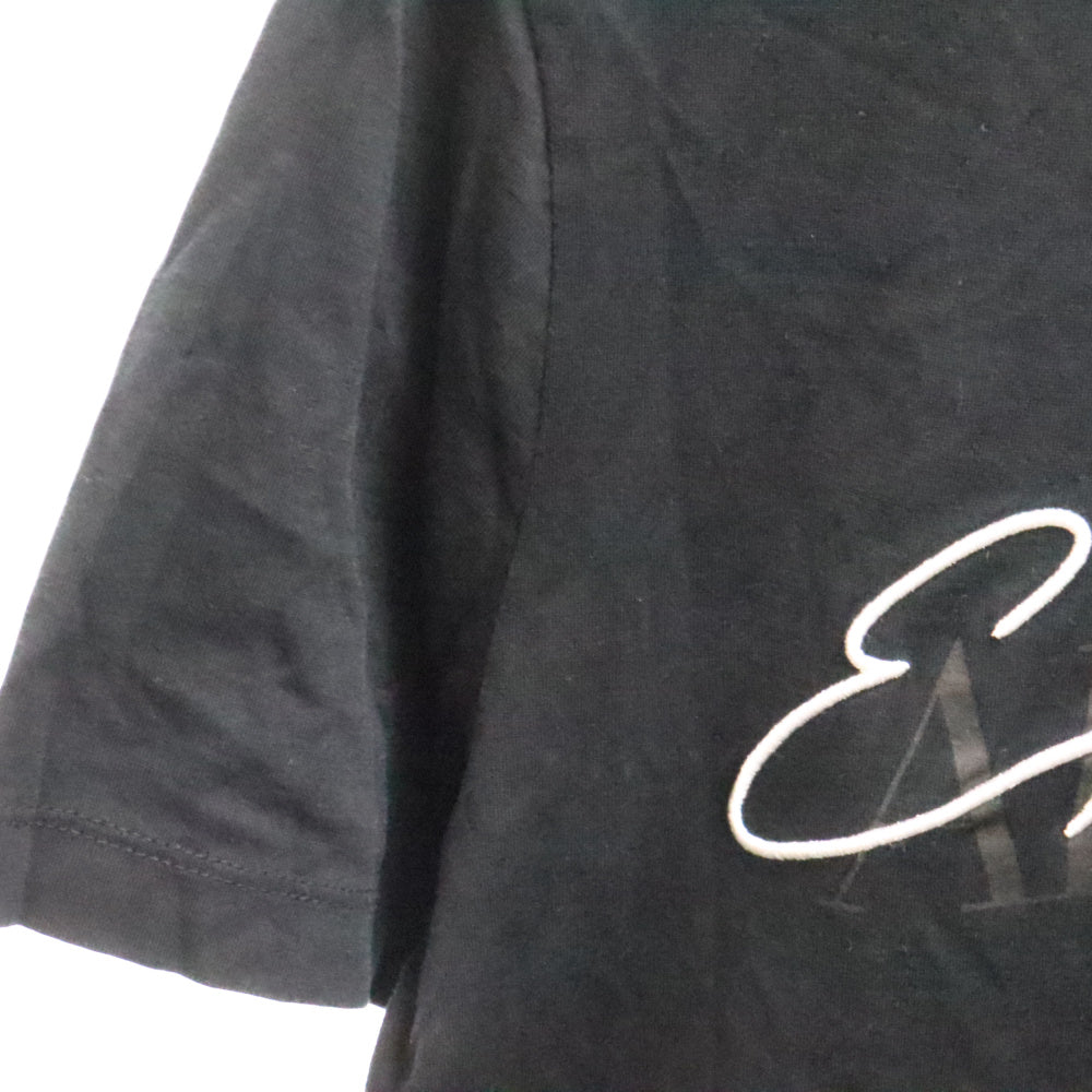 EMPORIO ARMANI(エンポリオアルマーニ) Front Logo Print S/S Tee フロントロゴ プリント 半袖Tシャツ ブラック